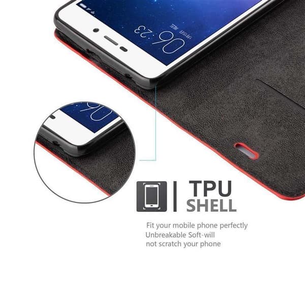 Xiaomi RedMi 3S Fodral Skal Plånboksfodral Case med magnetisk stängning, ståfunktion och kortficka