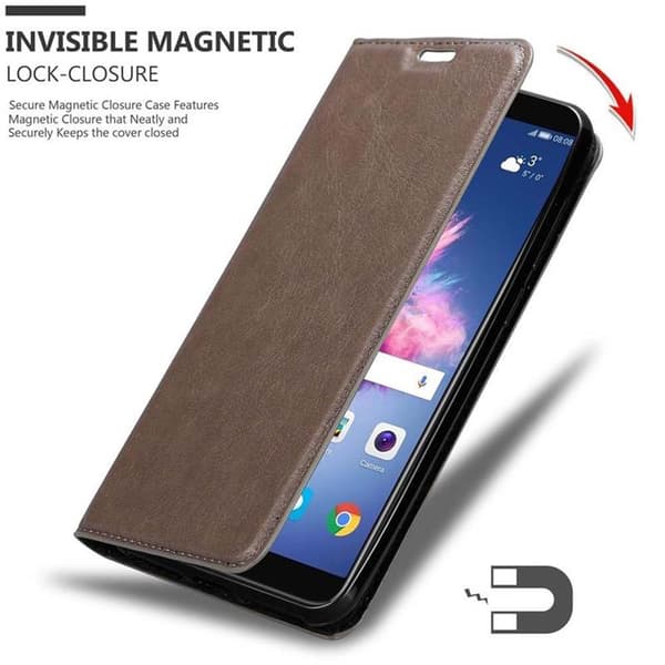 Huawei P SMART 2018 / Enjoy 7S Suojakotelo Suojakuori Lompakkokotelo Matkapuhelinkotelo jossa magneettisuljenta, jalusta-toiminto ja korttitasku