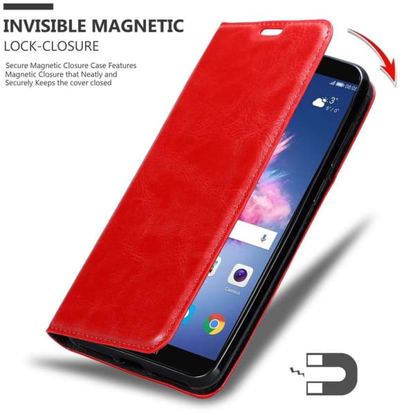 Huawei P SMART 2018 / Enjoy 7S Suojakotelo Suojakuori Lompakkokotelo Matkapuhelinkotelo jossa magneettisuljenta, jalusta-toiminto ja korttitasku