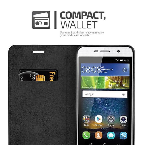 Lommebokdeksel til Huawei Y5 2017 / Y6 2017 Deksel med magnetisk lukking, stativfunksjon og kortlomme