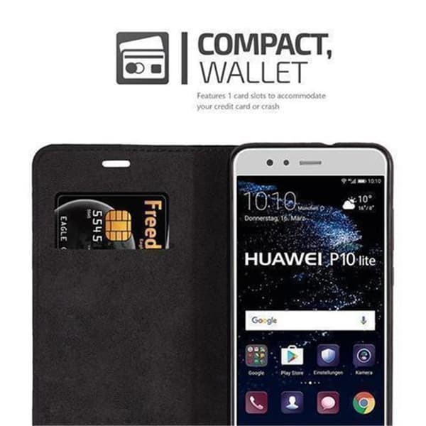Huawei P10 LITE Suojakotelo Suojakuori Lompakkokotelo Matkapuhelinkotelo jossa magneettisuljenta, jalusta-toiminto ja korttitasku