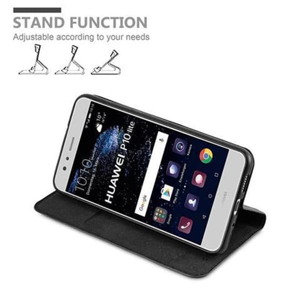 Huawei P10 LITE Suojakotelo Suojakuori Lompakkokotelo Matkapuhelinkotelo jossa magneettisuljenta, jalusta-toiminto ja korttitasku