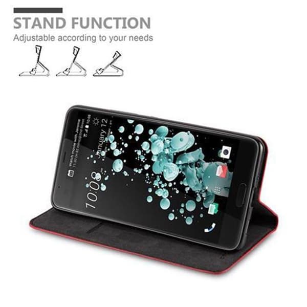 HTC U ULTRA Suojakotelo Suojakuori Lompakkokotelo Matkapuhelinkotelo jossa magneettisuljenta, jalusta-toiminto ja korttitasku
