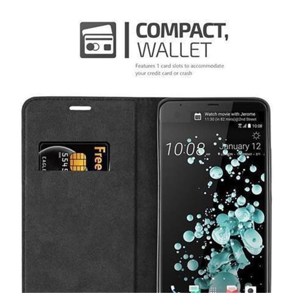 HTC U ULTRA Suojakotelo Suojakuori Lompakkokotelo Matkapuhelinkotelo jossa magneettisuljenta, jalusta-toiminto ja korttitasku