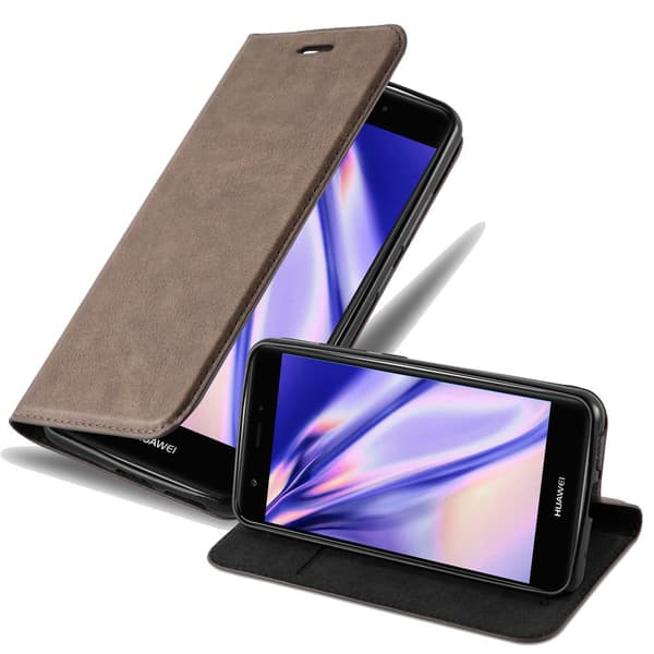 Huawei NOVA Suojakotelo Suojakuori Lompakkokotelo Matkapuhelinkotelo jossa magneettisuljenta, jalusta-toiminto ja korttitasku KAHVIN RUSKEA