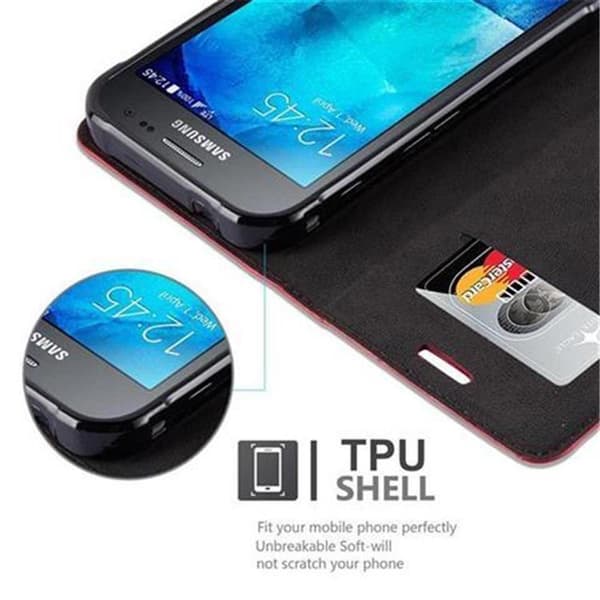 Lommebokdeksel til Samsung Galaxy XCover 3 Deksel med magnetisk lukking, stativfunksjon og kortlomme