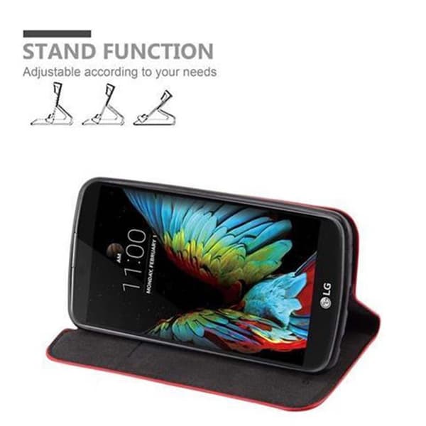 LG K10 2016 Fodral Skal Plånboksfodral Case med magnetisk stängning, ståfunktion och kortficka