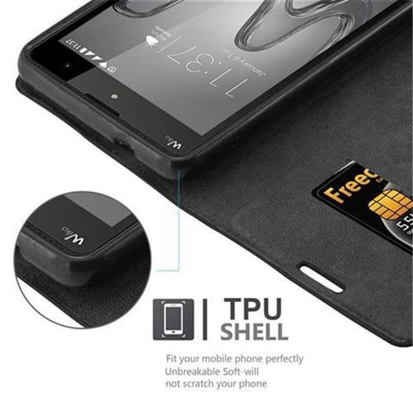 WIKO ROBBY Fodral Skal Plånboksfodral Case med magnetisk stängning, ståfunktion och kortficka