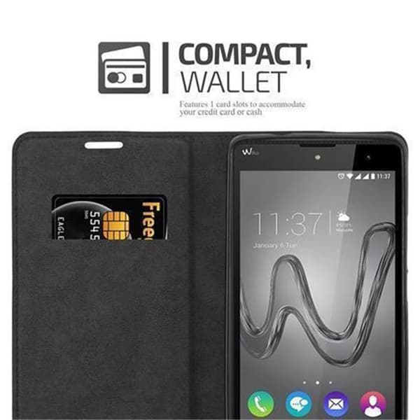WIKO ROBBY Fodral Skal Plånboksfodral Case med magnetisk stängning, ståfunktion och kortficka