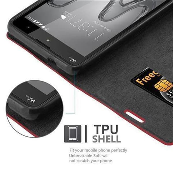 WIKO ROBBY Fodral Skal Plånboksfodral Case med magnetisk stängning, ståfunktion och kortficka