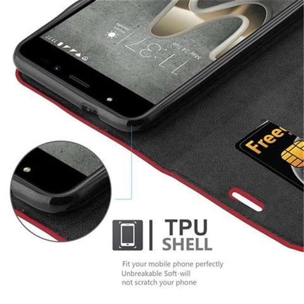 WIKO U FEEL PRIME Fodral Skal Plånboksfodral Case med magnetisk stängning, ståfunktion och kortficka