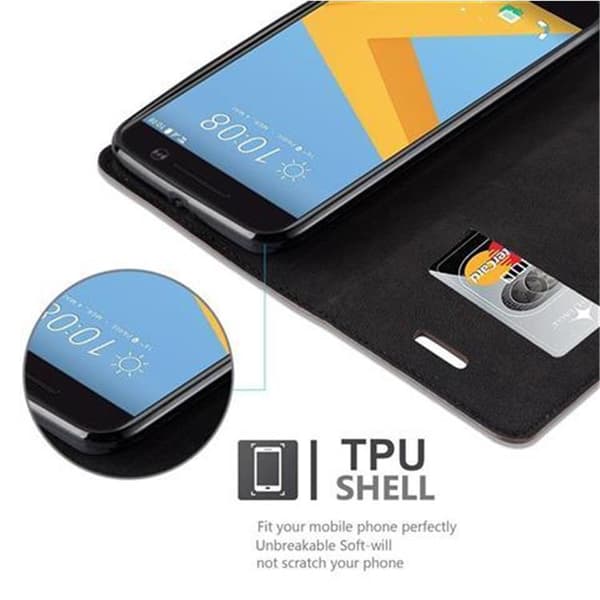HTC ONE M10 Suojakotelo Suojakuori Lompakkokotelo Matkapuhelinkotelo jossa magneettisuljenta, jalusta-toiminto ja korttitasku