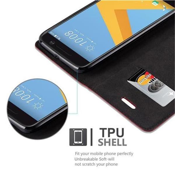 HTC ONE M10 Suojakotelo Suojakuori Lompakkokotelo Matkapuhelinkotelo jossa magneettisuljenta, jalusta-toiminto ja korttitasku