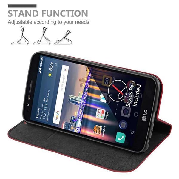 LG STYLUS 3 Fodral Skal Plånboksfodral Case med magnetisk stängning, ståfunktion och kortficka