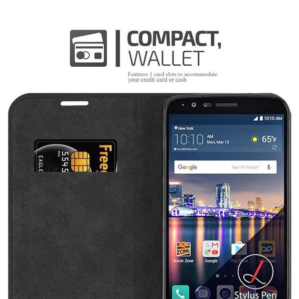 LG STYLUS 3 Fodral Skal Plånboksfodral Case med magnetisk stängning, ståfunktion och kortficka