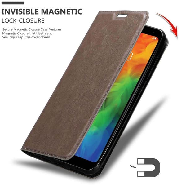 Lommebokdeksel til LG Q7 / Q7a / Q7+ Deksel med magnetisk lukking, stativfunksjon og kortlomme