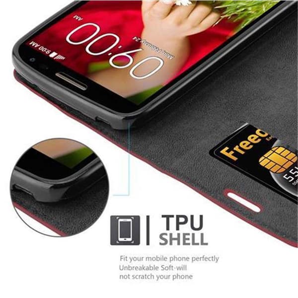 LG G2 MINI Fodral Skal Plånboksfodral Case med magnetisk stängning, ståfunktion och kortficka