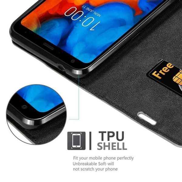 LG Q STYLUS Fodral Skal Plånboksfodral Case med magnetisk stängning, ståfunktion och kortficka