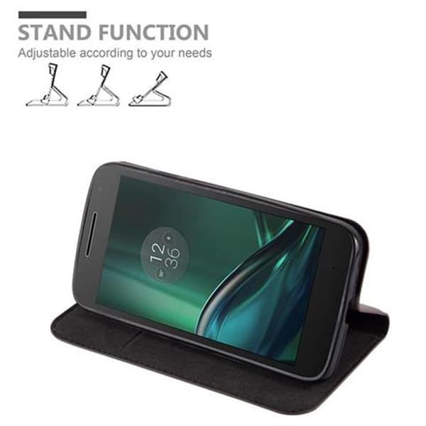 Lommebokdeksel til Motorola MOTO G4 PLAY Deksel med magnetisk lukking, stativfunksjon og kortlomme