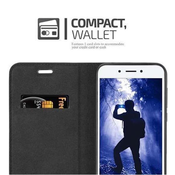 Honor 6A Suojakotelo Suojakuori Lompakkokotelo Matkapuhelinkotelo jossa magneettisuljenta, jalusta-toiminto ja korttitasku