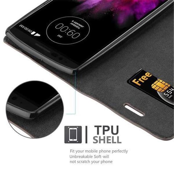 Lommebokdeksel til LG G FLEX 2 Deksel med magnetisk lukking, stativfunksjon og kortlomme
