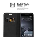 Pikkukuva 7 / 7: HTC ONE A9 Suojakotelo Suojakuori Lompakkokotelo Matkapuhelinkotelo jossa magneettisuljenta, jalusta-toiminto ja korttitasku