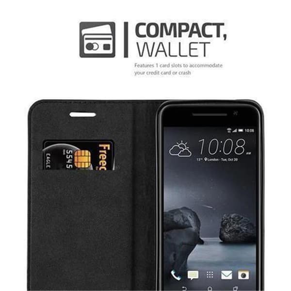 HTC ONE A9 Suojakotelo Suojakuori Lompakkokotelo Matkapuhelinkotelo jossa magneettisuljenta, jalusta-toiminto ja korttitasku