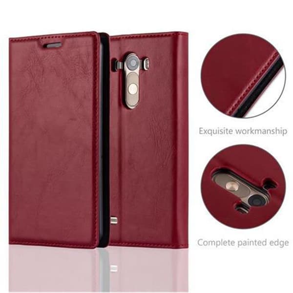 LG G3 Fodral Skal Plånboksfodral Case med magnetisk stängning, ståfunktion och kortficka
