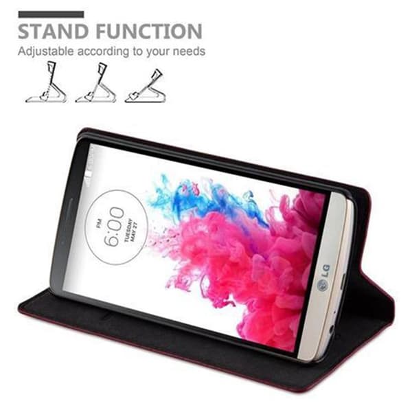 LG G3 Fodral Skal Plånboksfodral Case med magnetisk stängning, ståfunktion och kortficka