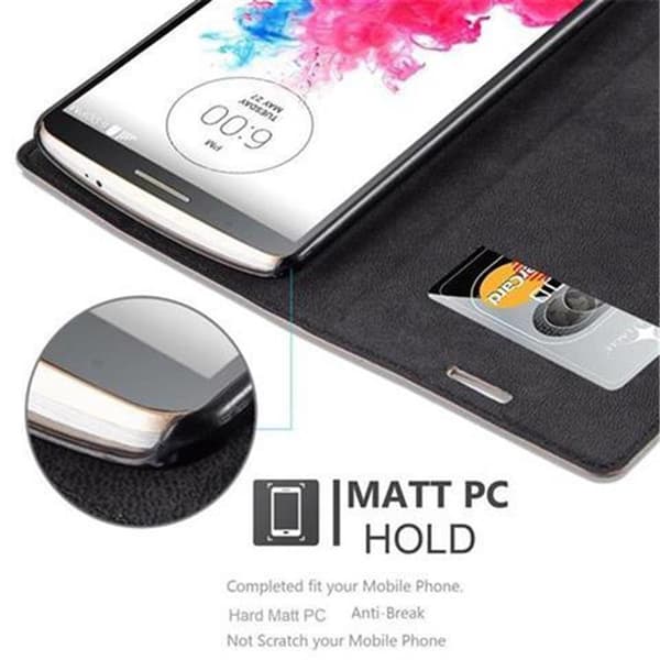 Lommebokdeksel til LG G3 Deksel med magnetisk lukking, stativfunksjon og kortlomme