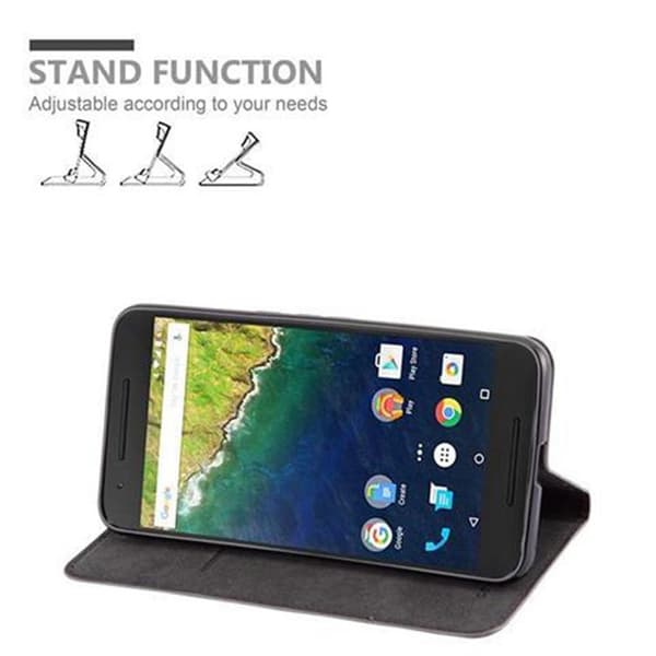 Huawei Google NEXUS 6P Fodral Skal Plånboksfodral Case med magnetisk stängning, ståfunktion och kortficka