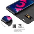 Miniatyrbilde 4 av 8: Lommebokdeksel til Honor 6C PRO Deksel med magnetisk lukking, stativfunksjon og kortlomme