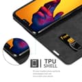 Miniatyrbild 5 av 8: Huawei P20 LITE 2018 / NOVA 3E Fodral Skal Plånboksfodral Case med magnetisk stängning, ståfunktion och kortficka