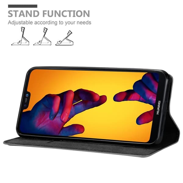 Huawei P20 LITE 2018 / NOVA 3E Suojakotelo Suojakuori Lompakkokotelo Matkapuhelinkotelo jossa magneettisuljenta, jalusta-toiminto ja korttitasku
