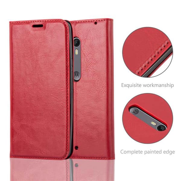 Motorola MOTO X STYLE Suojakotelo Suojakuori Lompakkokotelo Matkapuhelinkotelo jossa magneettisuljenta, jalusta-toiminto ja korttitasku