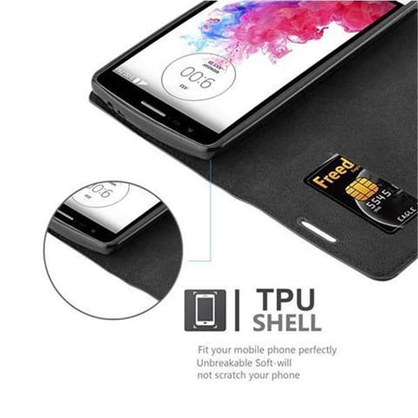 LG G3 MINI / G3 S Suojakotelo Suojakuori Lompakkokotelo Matkapuhelinkotelo jossa magneettisuljenta, jalusta-toiminto ja korttitasku