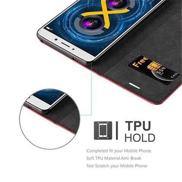 Huawei MATE 9 LITE / GR5 2017 / Honor 6X Suojakotelo Suojakuori Lompakkokotelo Matkapuhelinkotelo jossa magneettisuljenta, jalusta-toiminto ja