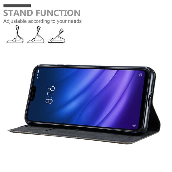 Xiaomi Mi 8 LITE Suojakotelo Suojakuori Lompakkokotelo Matkapuhelinkotelo jossa magneettisuljenta, jalusta-toiminto ja korttitasku
