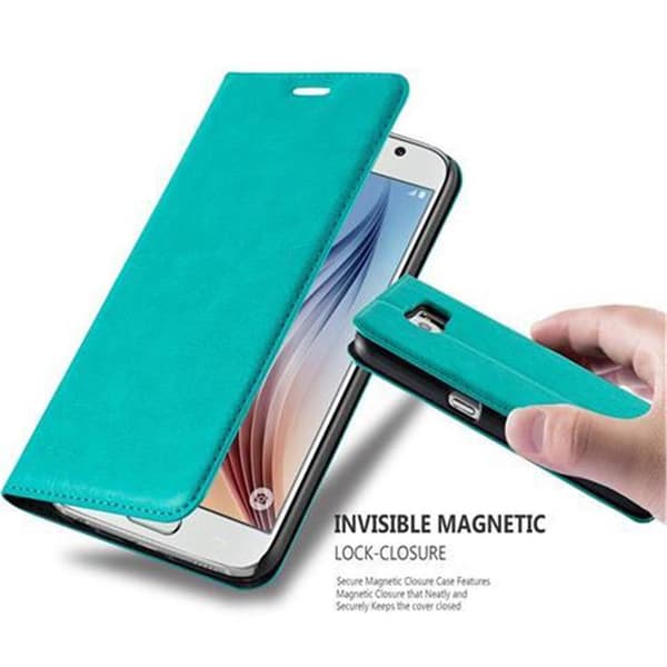 Samsung Galaxy S6 Suojakotelo Suojakuori Lompakkokotelo Matkapuhelinkotelo jossa magneettisuljenta, jalusta-toiminto ja korttitasku