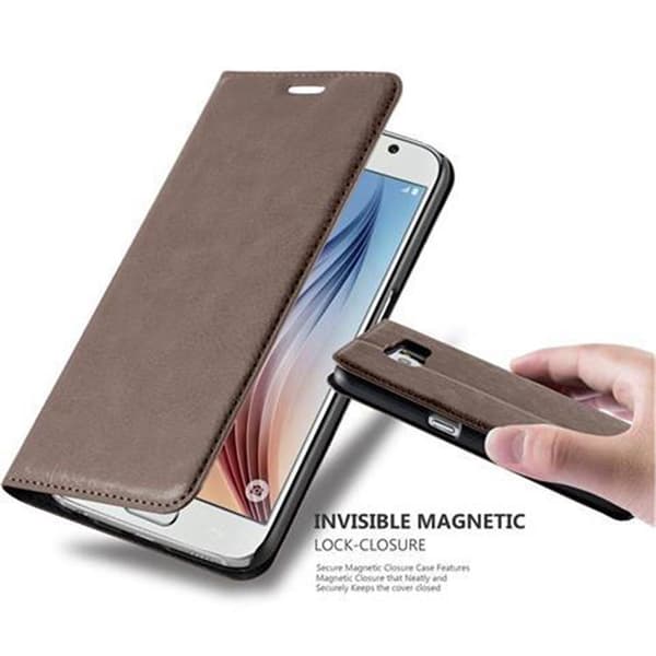 Samsung Galaxy S6 Suojakotelo Suojakuori Lompakkokotelo Matkapuhelinkotelo jossa magneettisuljenta, jalusta-toiminto ja korttitasku