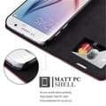 Pikkukuva 4 / 7: Samsung Galaxy S6 Suojakotelo Suojakuori Lompakkokotelo Matkapuhelinkotelo jossa magneettisuljenta, jalusta-toiminto ja korttitasku