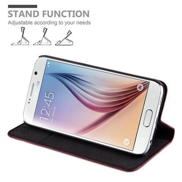 Samsung Galaxy S6 Suojakotelo Suojakuori Lompakkokotelo Matkapuhelinkotelo jossa magneettisuljenta, jalusta-toiminto ja korttitasku