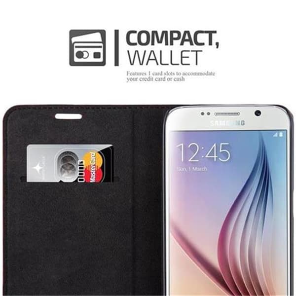Samsung Galaxy S6 Suojakotelo Suojakuori Lompakkokotelo Matkapuhelinkotelo jossa magneettisuljenta, jalusta-toiminto ja korttitasku