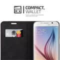 Pikkukuva 7 / 7: Samsung Galaxy S6 Suojakotelo Suojakuori Lompakkokotelo Matkapuhelinkotelo jossa magneettisuljenta, jalusta-toiminto ja korttitasku