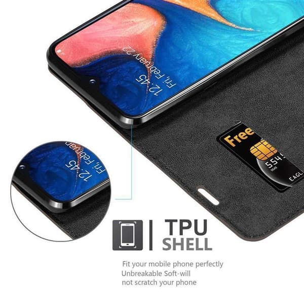Samsung Galaxy A10e / A20e Fodral Skal Plånboksfodral Case med magnetisk stängning, ståfunktion och kortficka