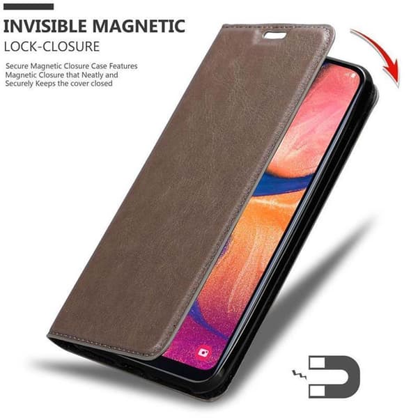Samsung Galaxy A10e / A20e Fodral Skal Plånboksfodral Case med magnetisk stängning, ståfunktion och kortficka