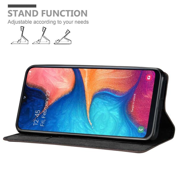 Samsung Galaxy A10e / A20e Fodral Skal Plånboksfodral Case med magnetisk stängning, ståfunktion och kortficka