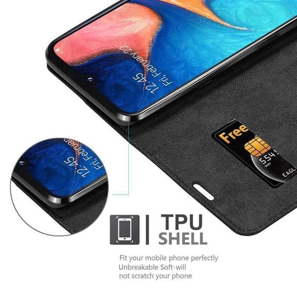Samsung Galaxy A10e / A20e Fodral Skal Plånboksfodral Case med magnetisk stängning, ståfunktion och kortficka