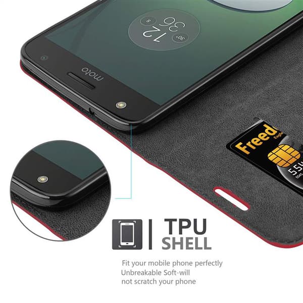 Motorola MOTO Z PLAY Suojakotelo Suojakuori Lompakkokotelo Matkapuhelinkotelo jossa magneettisuljenta, jalusta-toiminto ja korttitasku