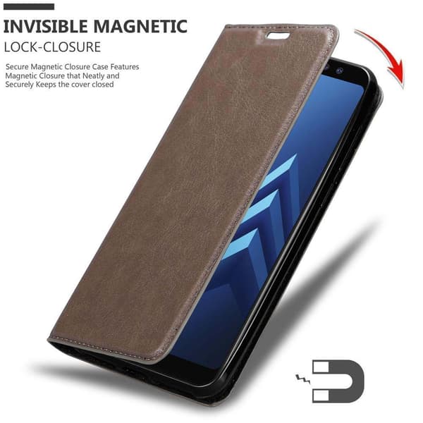 Samsung Galaxy A8 2018 Suojakotelo Suojakuori Lompakkokotelo Matkapuhelinkotelo jossa magneettisuljenta, jalusta-toiminto ja korttitasku